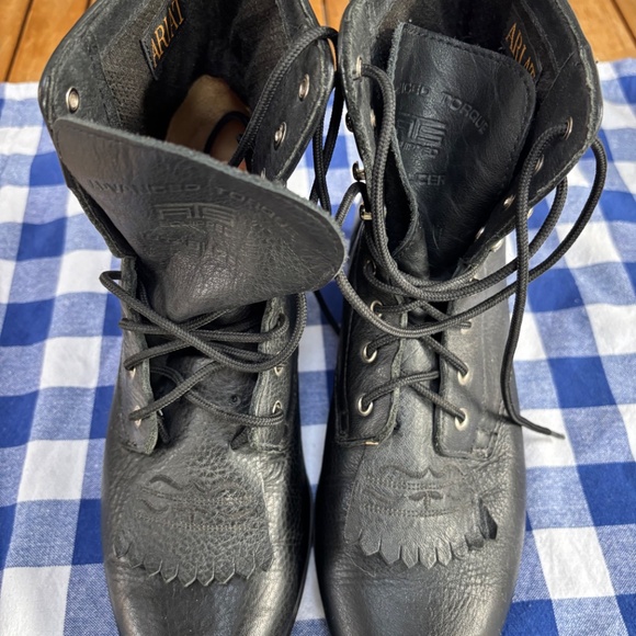 BLACK LEATHER Ariat Women's Heritage Lacer II Western Boot 7.5 Gently used. - Picture 7 of 7